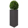 vidaXL Jardinera triangular acero negro 40x34,5x70 cm