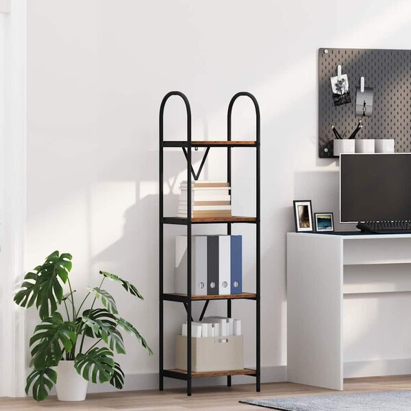 vidaXL Estante de libros Madera vieja 40 x 30 x 146 cm