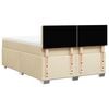 vidaXL Cama box spring con colch&oacute;n tela color crema 140x190 cm