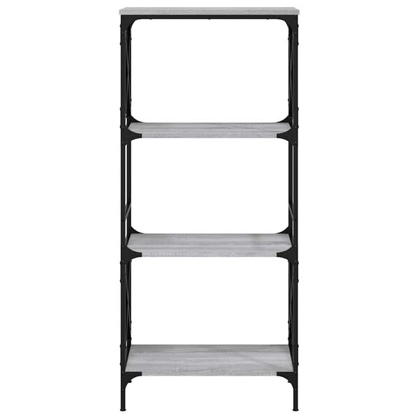 vidaXL Librer&iacute;a 4 estantes madera ingenier&iacute;a gris Sonoma 59x35x132 cm