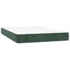 vidaXL Cama box spring con colch&oacute;n terciopelo verde oscuro 120x200 cm