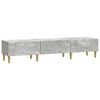 vidaXL Mueble de TV 147 x 34,5 x 30 cm Gris Hormig&oacute;n