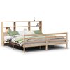 vidaXL Cama con estanter&iacute;a sin colch&oacute;n madera maciza de pino 200x200cm