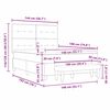 vidaXL Cama tipo Box Spring Gris claro 140 x 190 cm Terciopelo