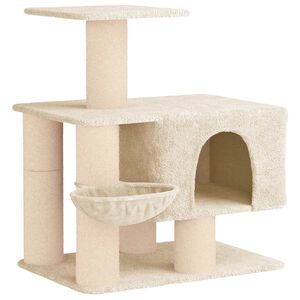 vidaXL &Aacute;rbol para gatos con postes de sisal Crema 96 cm