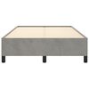 vidaXL Estructura de cama sin colch&oacute;n terciopelo gris claro 120x190 cm