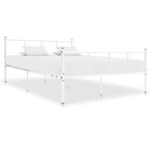 vidaXL Estructura de cama sin colch&oacute;n metal blanco 120x200 cm
