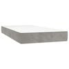vidaXL Cama box spring colch&oacute;n y LED terciopelo gris claro 120x190 cm