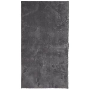vidaXL Alfombra de pelo corto suave lavable HUARTE antracita 60x110 cm