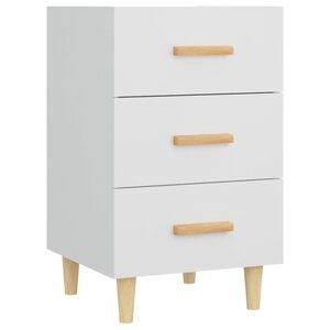 vidaXL Mesita de noche madera de ingenier&iacute;a blanco 40x40x66 cm