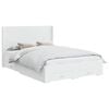 vidaXL Estructura de cama con almacenamiento y cabecero Blanco