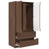 vidaXL Gabinete de Ba&ntilde;o con caj&oacute;n Roble Marr&oacute;n 79,5 x 49 x 156 cm