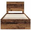 vidaXL Estructura de cama con cabecera Madera vieja 100 x 200 cm
