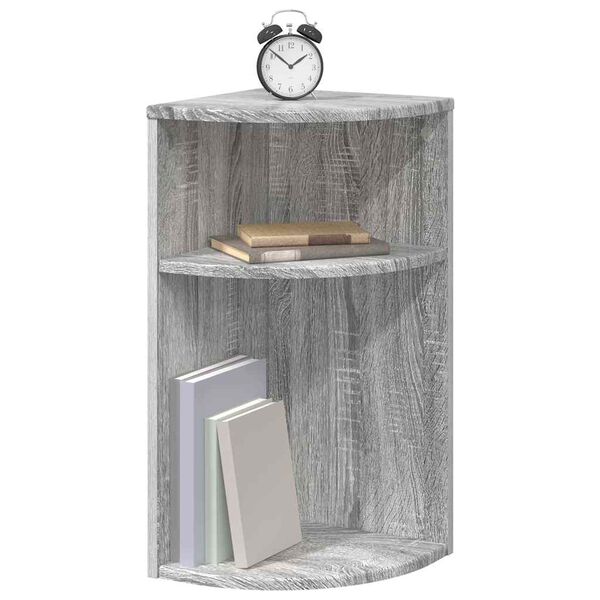 vidaXL Mesa Auxiliar Gris Sonoma 29,6 x 29,6 x 60 cm