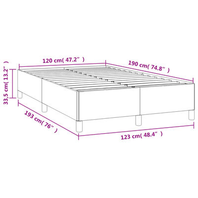 vidaXL Estructura de cama terciopelo gris claro 120x190 cm