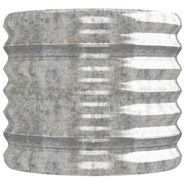 vidaXL Jardinera arriate acero galvanizado plata 152x40x36 cm