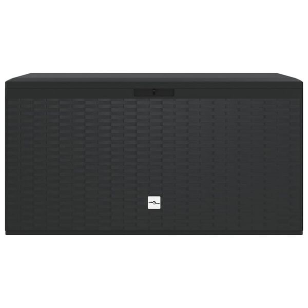 vidaXL Caja de almacenaje para jardín gris antracita 114x47x60 cm
