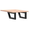 vidaXL Estante de lavabo de pared de acero y madera maciza de roble