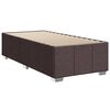 vidaXL Cama box spring con colch&oacute;n tela marr&oacute;n oscuro 90x190 cm