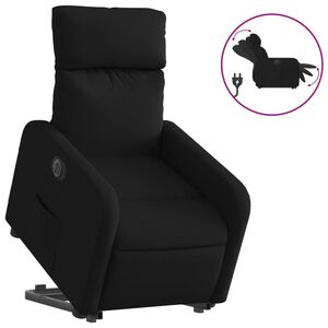 vidaXL Sill&oacute;n el&eacute;ctrico reclinable elevable de tela negro