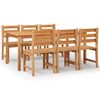 vidaXL Juego de comedor de jard&iacute;n 7 piezas madera maciza de teca