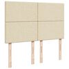 vidaXL Cama box spring con colch&oacute;n tela color crema 140x200 cm