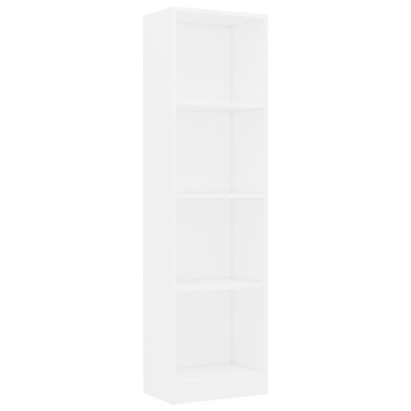 vidaXL Estanter&iacute;a de 4 niveles madera contrachapada blanca 40x24x142cm