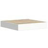 vidaXL Estante flotante pared 2 uds MDF roble y blanco 23x23,5x3,8 cm