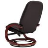 vidaXL Sill&oacute;n reclinable con reposapi&eacute;s cuero sint&eacute;tico marr&oacute;n