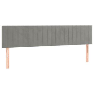 vidaXL Cabeceros terciopelo gris claro 180x5x78/88 cm
