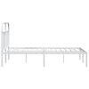 vidaXL Estructura cama sin colch&oacute;n con cabecero metal blanco 180x200cm