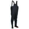 vidaXL Vadeador de pecho con botas negro talla 46