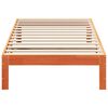 vidaXL Estructura de cama sin colch&oacute;n madera de pino marr&oacute;n 90x200 cm