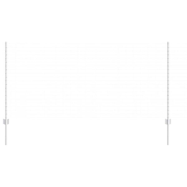 vidaXL Poste de Valla 5 pcs Plateado 120 cm Acero