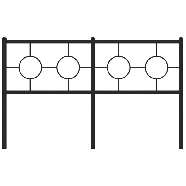 vidaXL Cabecero de repuesto de metal negro 140 cm