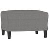 vidaXL Sill&oacute;n con taburete tela gris oscuro 60 cm