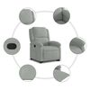 vidaXL Sillón reclinable elevable terciopelo gris claro