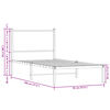 vidaXL Estructura de cama sin colchón metal roble Sonoma 90x190 cm