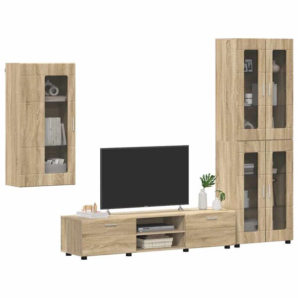 vidaXL Conjunto de mueble de TV con caj&oacute;n FLORIN Roble Sonoma