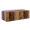 vidaXL Mueble de TV Montado en la Pared 2 uds. Madera vieja