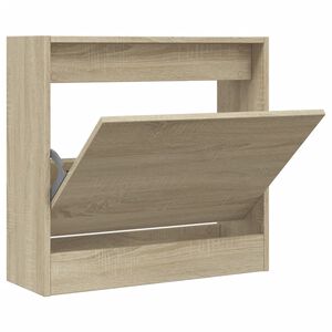 vidaXL Zapatero de madera de ingenier&iacute;a roble Sonoma 60x21x57 cm