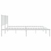 vidaXL Estructura cama sin colch&oacute;n con cabecero metal blanco 120x200cm