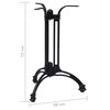 vidaXL Pata de mesa de bistr&oacute; negra &Oslash;60x72 cm Aluminio fundido