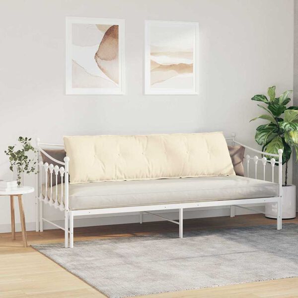 vidaXL Coj&iacute;n de Espalda Crema 180 x 50 cm Tela de pana