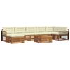 vidaXL Conjunto de sof&aacute;s de exterior 8 uds. Natural y Crema