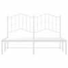 vidaXL Estructura cama sin colch&oacute;n con cabecero metal blanco 140x190cm
