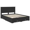 vidaXL Estructura de cama con cabecera Negro y Plata 150 x 200 cm