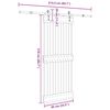 vidaXL Puerta corredera con herrajes madera maciza de pino 85x210 cm