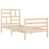 vidaXL Estructura de cama con cabecero madera maciza 90x200 cm