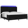 vidaXL Cama Box Spring LED con colch&oacute;n Negro 200 x 200 cm tela